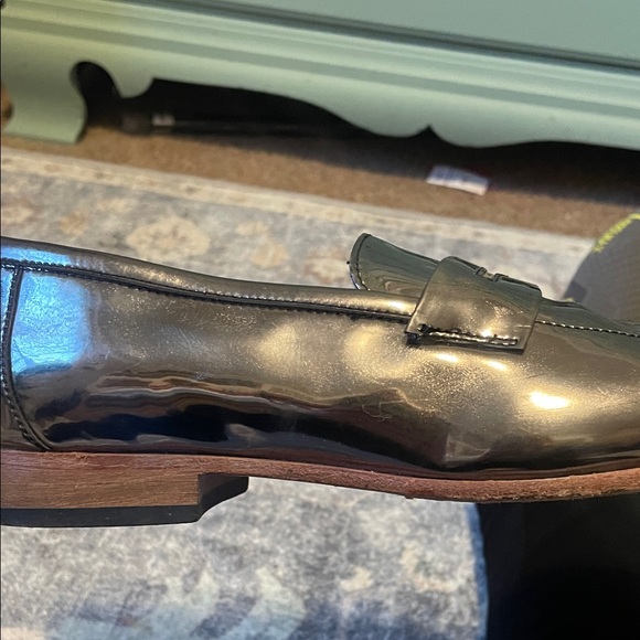 Sleek Women's Silver Patent Leather Loafers - Picture 6 of 6